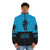 Rogue Trooper 2000AD inspired puffer jacket with stylish and cool dystopian design - men front