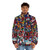 G1 Transformers Autobots Puffer Jacket featuring Optimus Prime, Bumblebee, and other classic Autobot characters - men front