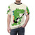 Vibrant crocodile print t-shirt with a punk rock, rainbow-colored design - men front