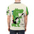 Vibrant crocodile print t-shirt with a punk rock, rainbow-colored design - men back