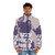 Fuzzy Wuzzy Retro 80s Puffer Jacket with Abstract Minimalist Design - men front