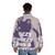 Fuzzy Wuzzy Retro 80s Puffer Jacket with Abstract Minimalist Design - men back