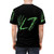 Grunge rock t-shirt design featuring the L7 band logo - men back