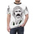 T-shirt featuring an artistic design inspired by cricket legend Dennis Lillee - men front