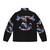 A cozy puffer jacket featuring a bold American flag and bald eagle design - Back
