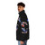 A cozy puffer jacket featuring a bold American flag and bald eagle design - men side left