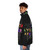 Patriotic military crayon eater puffer jacket with American flag - men side left