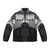 Robot hero puffer jacket with futuristic mecha design