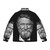 A puffer jacket featuring a portrait of the iconic actor and comedian Robin Williams. - Back