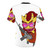 Big Mouth Connie Character T-Shirt with Guns and Weapons - Back