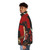 Robbie Robertson puffer jacket in red and black with graphic design - men side left