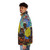 Puffer jacket with explosive pop music design - men side left