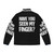 Funny puffer jacket with amputee missing finger graphic - Back