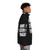 Funny puffer jacket with amputee missing finger graphic - men side right