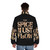 Dune movie puffer jacket featuring the Dune logo and symbols - men back