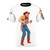 Colorful illustration of a cowboy character on a t-shirt