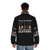 Puffer jacket featuring a colorful guitar design for guitar lovers - men back