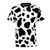 Cow print graphic design on a high-quality t-shirt