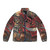 Drunken Samurai Puffer Jacket with Japanese Oni Warrior Design