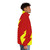 Lightning bolt puffer jacket with superhero-inspired design - men side right