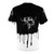 Messy, runny, black and white Inigo-inspired custom t-shirt design - Back