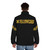 Yellow puffer jacket with Yellowcard band logo - men back