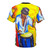 AOP T-shirt featuring a colorful oil painting design inspired by Cuban and Caribbean Latin music - Back
