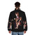 Colorful puffer jacket featuring a tribute design for the Canadian band The Sadies - men back