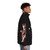 Colorful puffer jacket featuring a tribute design for the Canadian band The Sadies - men side right