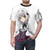Stylish graphic t-shirt featuring a cute anime cat character design - men front