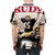 Vintage-inspired Rudy movie t-shirt featuring the iconic character from the 1993 biographical sports film - men back