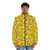 Yellow rubber duck puffer jacket with classic design - men front