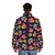 Fruit bat puffer jacket with tropical and vintage design - men back