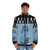 Tatsuro Yamashita black puffer jacket with Japanese funk and retro design - men front
