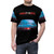 Retro-style t-shirt featuring the iconic Knight Rider car and David Hasselhoff's character Michael Knight - men front