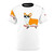 Corgi skateboarding digital art design on a t-shirt