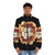 A stylish puffer jacket featuring the "You Rule" Burger King inspired design - men front