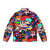Friday Night Funkin Collage Puffer Jacket featuring characters from the popular video game - Back