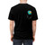 Cartoon illustration of Perry the Platypus in a pocket design on a t-shirt - men back