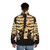 Corgi puffer jacket with ribcage of corgis design - men back