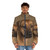 Rhodesian Ridgeback dog portrait puffer jacket - men front