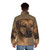 Rhodesian Ridgeback dog portrait puffer jacket - men back