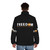 Freedom Bitcoin Cryptocurrency Puffer Jacket - men back