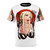 Stylized t-shirt design featuring the character Kiss Shot from the Monogatari anime series
