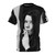 Retro graphic all-over print t-shirt featuring a smoker design inspired by the iconic singer Janis Joplin