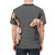 Oversized hand squeezing graphic design on a t-shirt - men back