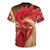 Vibrant rooster and chicken design on a t-shirt for poultry enthusiasts - Back