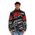Nissan Skyline GT-R R34 vaporwave puffer jacket - men front