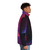 Retrowave VR Puffer Jacket featuring a cyberpunk-inspired design - men side right