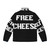 Stylish puffer jacket in a free cheese design, perfect for the Reservation Dogs fan - Back